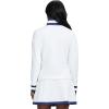 imageIZOD Womens 14 Zip Pullover Performance Stretch Long Sleeve Golf RunningBright White Stripe