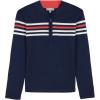 imageIZOD Womens 14 Zip Pullover Performance Stretch Long Sleeve Golf RunningMedieval Blue Stripe