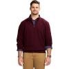 imageIZOD Mens Big and Tall Advantage Performance Quarter Zip Fleece Pullover SweatshirtVelvet Maroon