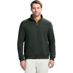 imageIZOD Mens Advantage Performance Quarter Zip Fleece Pullover SweatshirtDeep Forest Green