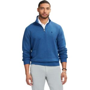 imageIZOD Mens Advantage Performance Quarter Zip Fleece Pullover SweatshirtTrue Blue
