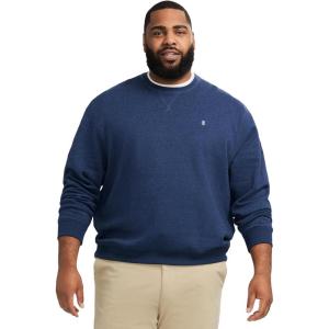 imageIZOD Mens Big and Tall Advantage Performance Crewneck Fleece Pullover SweatshirtNavy Blazer