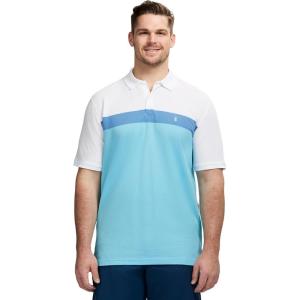 imageIZOD Mens Big and Tall Advantage Performance Short Sleeve Polo ShirtBright White Colorblock