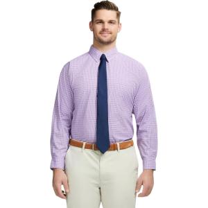 imageIZOD Mens Big and Tall Dress Shirt Long Sleeve Wrinkle Free Stretch Button Down CollarSheer Lilac