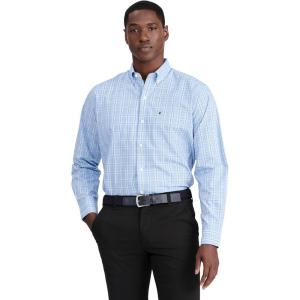 imageIZOD Mens Performance Comfort Long Sleeve Plaid Button DownBlue Revival