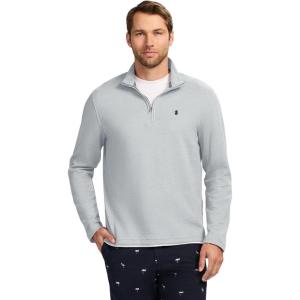 imageIZOD Mens Performance Comfort Quarter Zip Long Sleeve ShirtSmoked Pearl