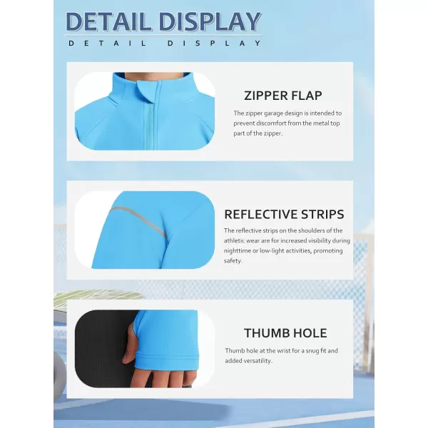 Boys Athletic Dry Fit Shirts Cooling Performance Long Sleeve Tshirts 4-14 years
