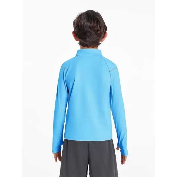 Boys Athletic Dry Fit Shirts Cooling Performance Long Sleeve Tshirts 4-14 years