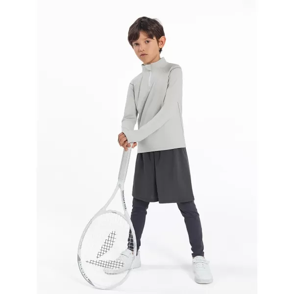 Boys Athletic Dry Fit Shirts Cooling Performance Long Sleeve Tshirts 4-14 years