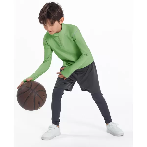 Boys Athletic Dry Fit Shirts Cooling Performance Long Sleeve Tshirts 4-14 years