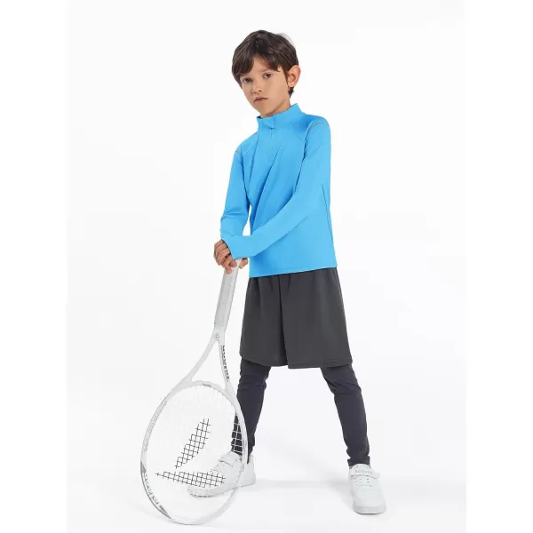 Boys Athletic Dry Fit Shirts Cooling Performance Long Sleeve Tshirts 4-14 years