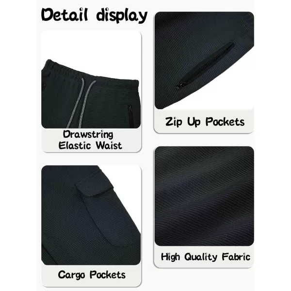 Boys Cargo Sweatpants Kids Casual Drawstring Waist Joggers Soft Knitted Active Pants 5-14 Years