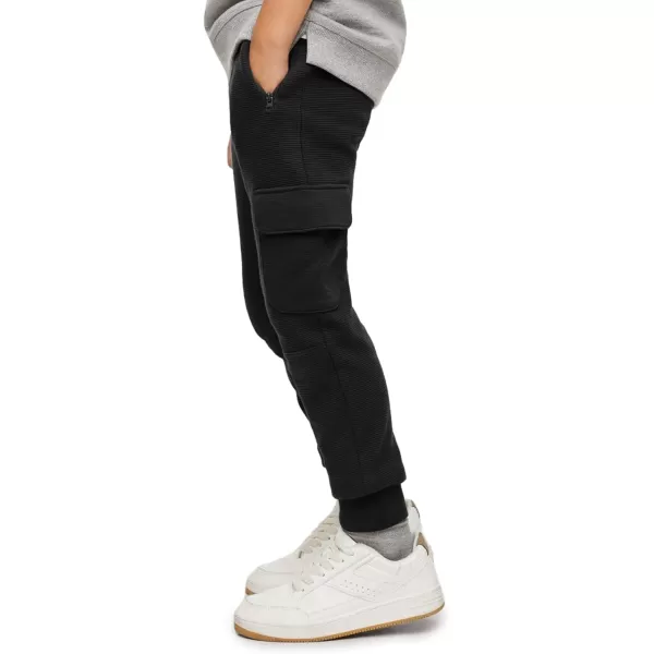 Boys Cargo Sweatpants Kids Casual Drawstring Waist Joggers Soft Knitted Active Pants 5-14 Years