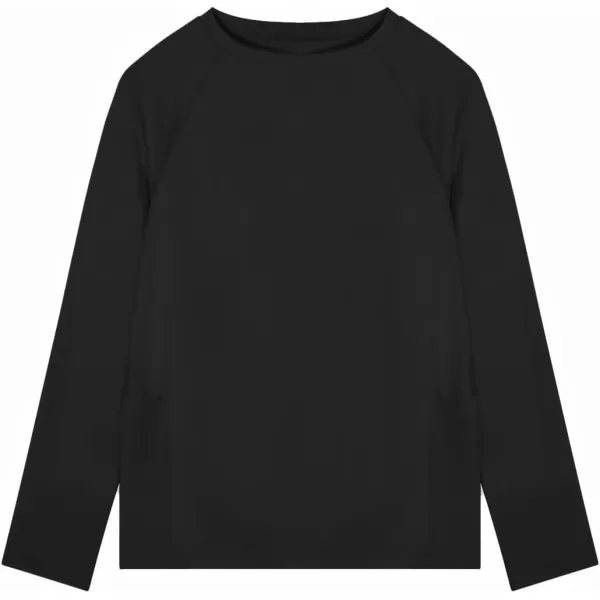 Boys Long Sleeve Athletic Shirts Kids Quick Dry Thumb Hole T-Shirts Tops with Pockets 4-14 Years