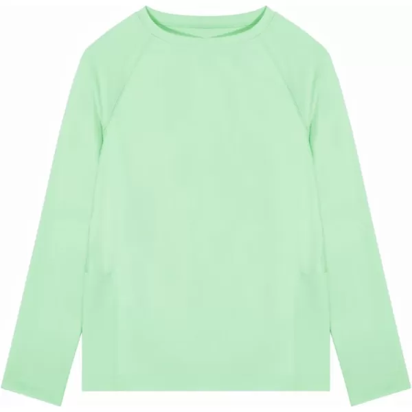 Boys Long Sleeve Athletic Shirts Kids Quick Dry Thumb Hole T-Shirts Tops with Pockets 4-14 Years