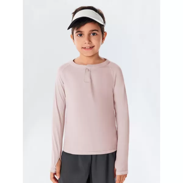 Boys Long Sleeve Thumb Hole Athletic Shirts Kids Dry Fit Henley Tshirts Tops Tees 5-14 Years