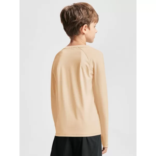Boys Long Sleeve Thumb Hole Athletic Shirts Kids Dry Fit Henley Tshirts Tops Tees 5-14 Years