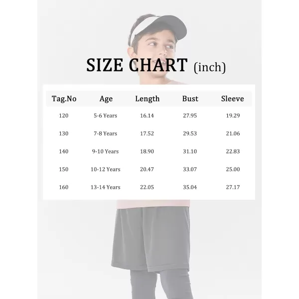 Boys Long Sleeve Thumb Hole Athletic Shirts Kids Dry Fit Henley Tshirts Tops Tees 5-14 Years