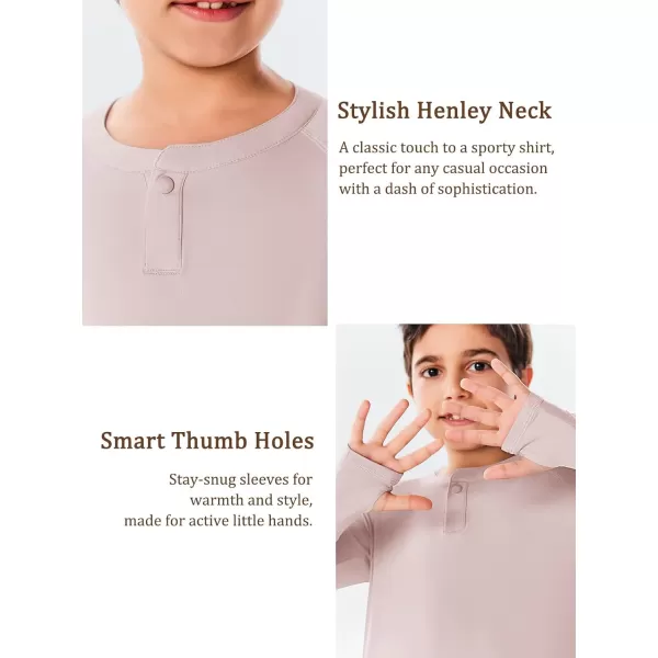 Boys Long Sleeve Thumb Hole Athletic Shirts Kids Dry Fit Henley Tshirts Tops Tees 5-14 Years