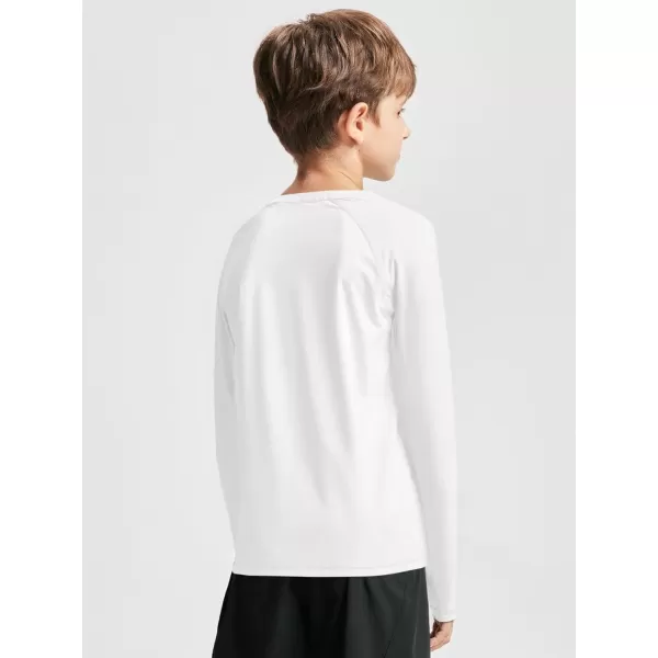 Boys Long Sleeve Thumb Hole Athletic Shirts Kids Dry Fit Henley Tshirts Tops Tees 5-14 Years
