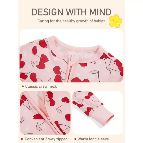 Haloumoning Baby Girl Clothes Long Sleeve Romper Zipper Bodysuit Jumpsuit One Piece Outfits 3-12 Months