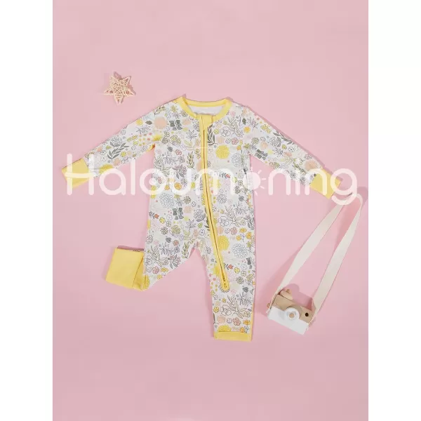 Haloumoning Baby Girl Clothes Long Sleeve Romper Zipper Bodysuit Jumpsuit One Piece Outfits 3-12 Months