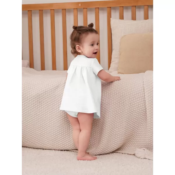 Haloumoning Baby Girl Romper Dress Infant Summer Clothes Newborn Short Sleeve Ruffle Solid Bodysuit 3-12 Months