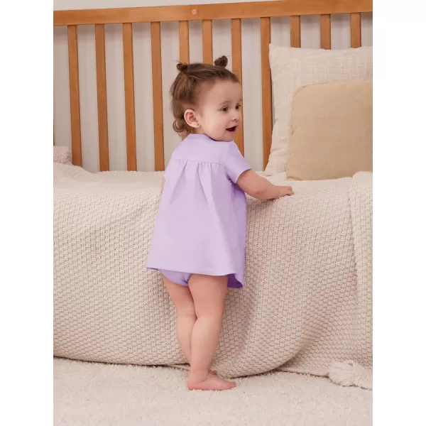 Haloumoning Baby Girl Romper Dress Infant Summer Clothes Newborn Short Sleeve Ruffle Solid Bodysuit 3-12 Months