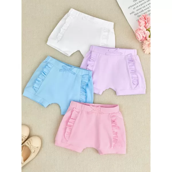 Haloumoning Baby Girl Ruffle Soft Cotton Bloomers Shorts 3-12 Months