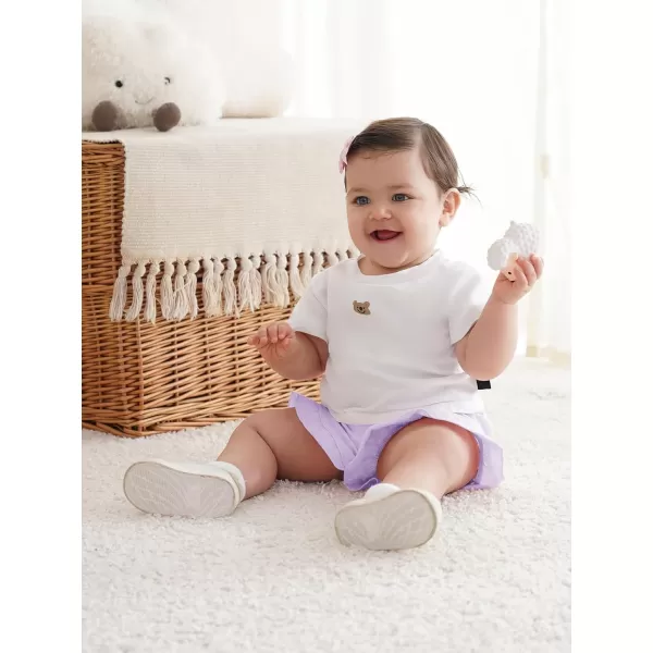 Haloumoning Baby Girls Shorts Cotton Ruffle Playing Shorts Cute Summer Clothes with Pockets