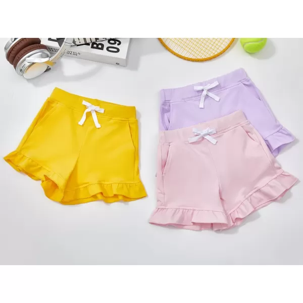 Haloumoning Baby Girls Shorts Cotton Ruffle Playing Shorts Cute Summer Clothes with Pockets