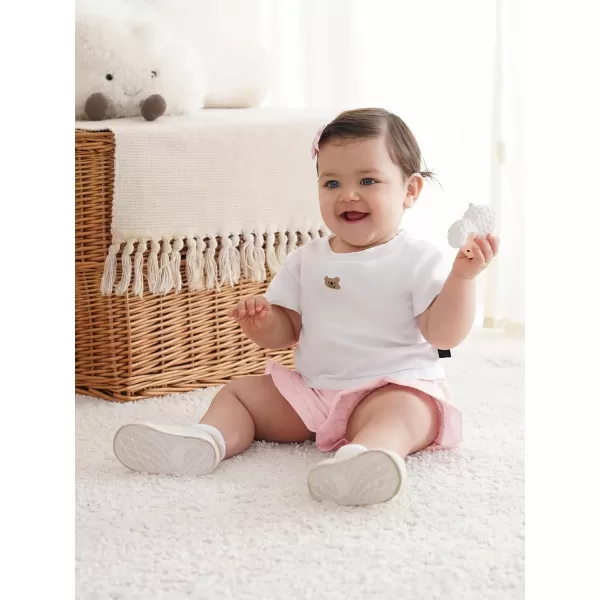 Haloumoning Baby Girls Shorts Cotton Ruffle Playing Shorts Cute Summer Clothes with Pockets