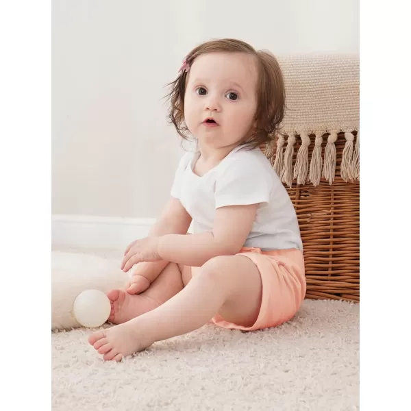 Haloumoning Baby Girls' and Toddler Pull on Ruffle Pockets Shorts