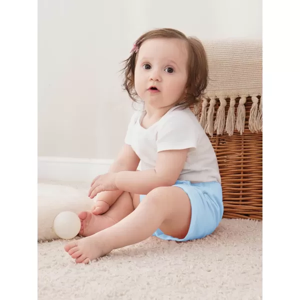 Haloumoning Baby Girls' and Toddler Pull on Ruffle Pockets Shorts