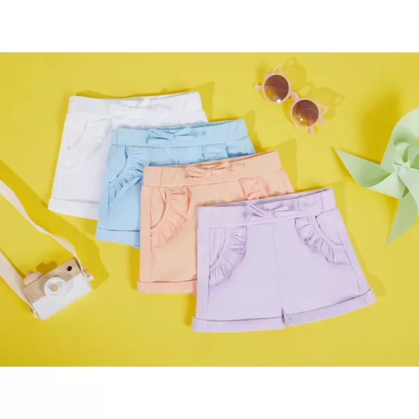 Haloumoning Baby Girls' and Toddler Pull on Ruffle Pockets Shorts