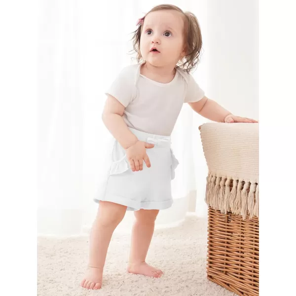 Haloumoning Baby Girls' and Toddler Pull on Ruffle Pockets Shorts
