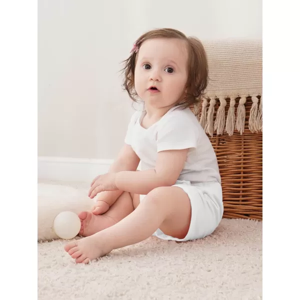 Haloumoning Baby Girls' and Toddler Pull on Ruffle Pockets Shorts