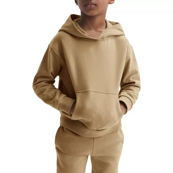 Haloumoning Boys 2 Piece Outfits Sweatsuits Long Sleeve Pullover Hoodie and Sweatpants Tracksuit Set 5-14 Years