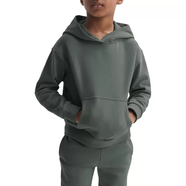 Haloumoning Boys 2 Piece Outfits Sweatsuits Long Sleeve Pullover Hoodie and Sweatpants Tracksuit Set 5-14 Years