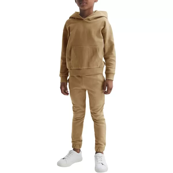 Haloumoning Boys 2 Piece Outfits Sweatsuits Long Sleeve Pullover Hoodie and Sweatpants Tracksuit Set 5-14 Years
