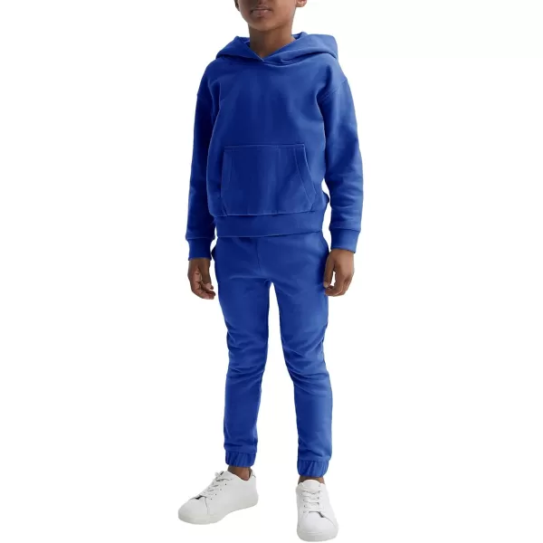 Haloumoning Boys 2 Piece Outfits Sweatsuits Long Sleeve Pullover Hoodie and Sweatpants Tracksuit Set 5-14 Years