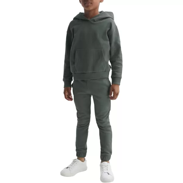 Haloumoning Boys 2 Piece Outfits Sweatsuits Long Sleeve Pullover Hoodie and Sweatpants Tracksuit Set 5-14 Years