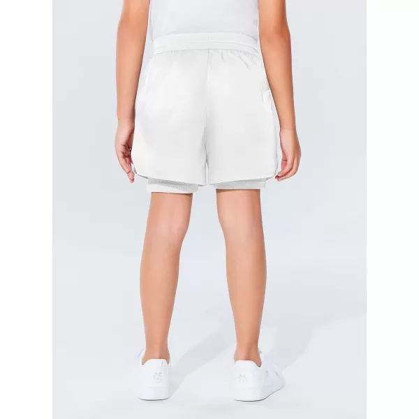 Haloumoning Boys 2 in 1 Running Shorts with Liner and Phone Pockets 5-14 Years
