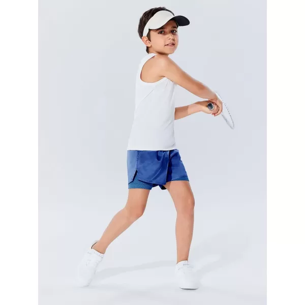 Haloumoning Boys 2 in 1 Running Shorts with Liner and Phone Pockets 5-14 Years