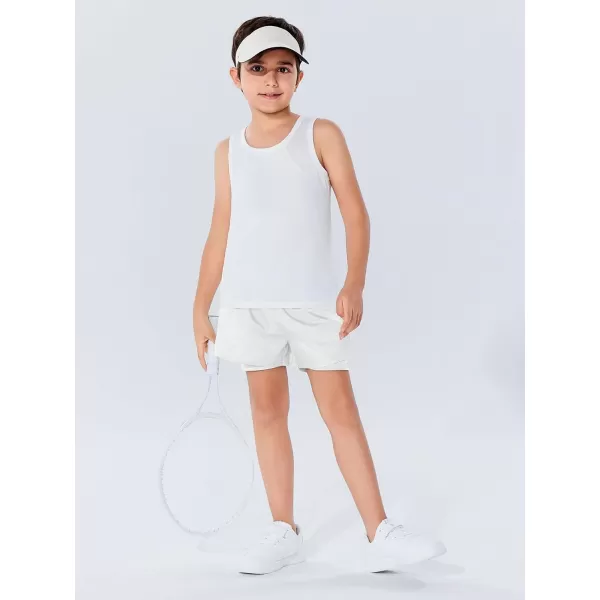Haloumoning Boys 2 in 1 Running Shorts with Liner and Phone Pockets 5-14 Years