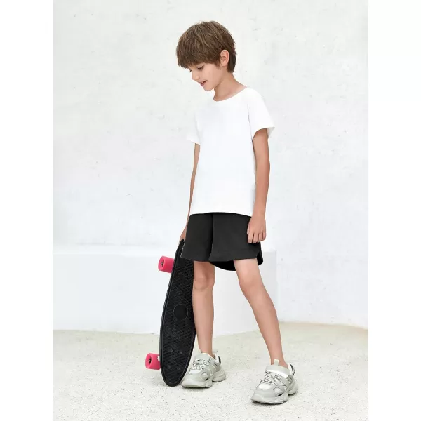 Haloumoning Boys Athletic Shorts High Waist Elastic Active Performance Running Basketball Shorts with Pockets 5-14 Years