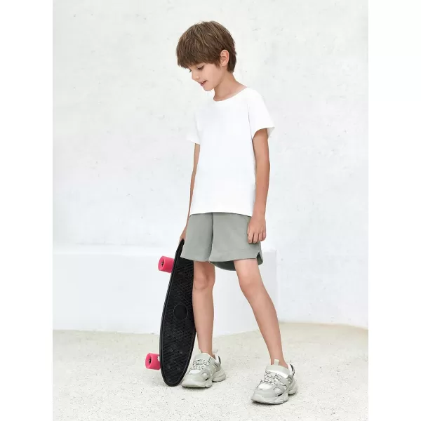 Haloumoning Boys Athletic Shorts High Waist Elastic Active Performance Running Basketball Shorts with Pockets 5-14 Years