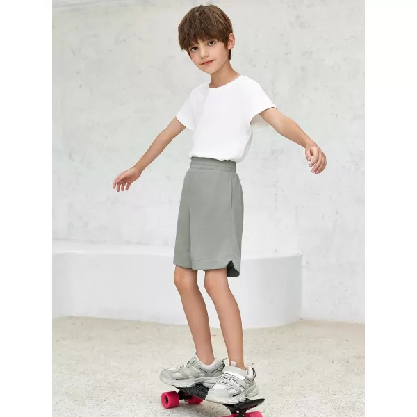 Haloumoning Boys Athletic Shorts High Waist Elastic Active Performance Running Basketball Shorts with Pockets 5-14 Years