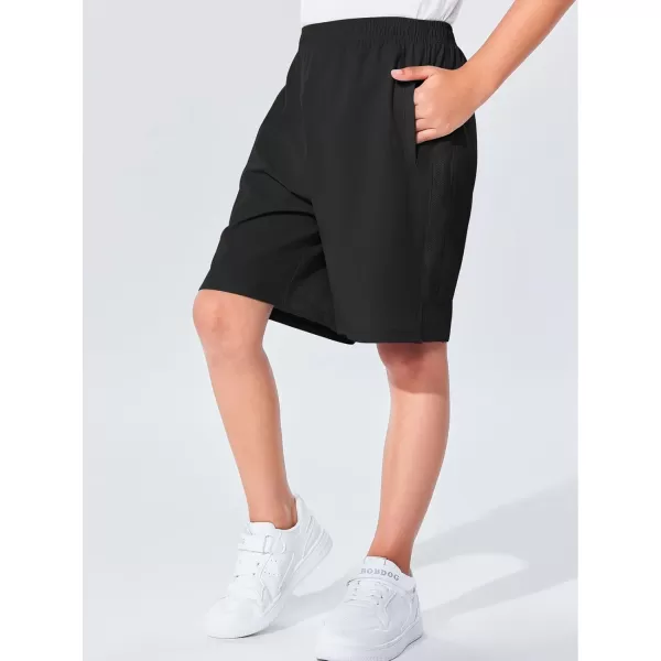 Haloumoning Boys Athletic Shorts Quick Dry Kids Summer Casual Elastic Waist Basketball Shorts with Pockets 5-14 Years
