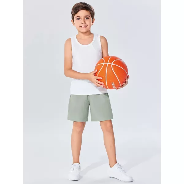 Haloumoning Boys Athletic Shorts Quick Dry Kids Summer Casual Elastic Waist Basketball Shorts with Pockets 5-14 Years